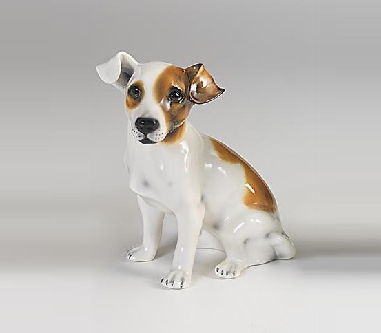 STATUA CANE JACK RUSSEL IN CERAMICA CM. 27 -ANIMALI-